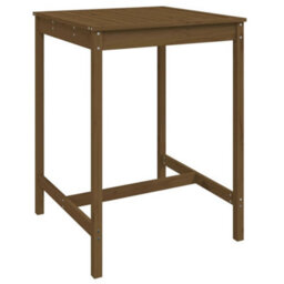 Berkfield 3 Piece Garden Bar Set Honey Brown Solid Wood Pine - thumbnail 6