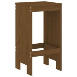 Berkfield 3 Piece Garden Bar Set Honey Brown Solid Wood Pine - thumbnail 4