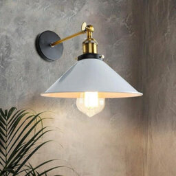 Vintage Wall Sconce White Antique 240 Degree Adjustable Industrial Wall Light For Restaurants Galleries - thumbnail 2