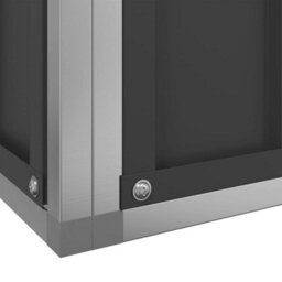 Walplus Silver & Anthracite Steel Aviary With Extension 1118X303X216 Cm - Bird Cage, Parrot Cage, Animal Enclosure - thumbnail 6