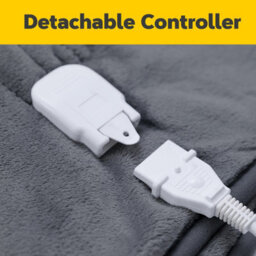Air Pro Heated Throw - Electric Blanket - Digital Controller - Timer Up To 9 Hour, 6 Settings - Single 130X160Cm - Grey Shearling - thumbnail 4