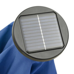 Berkfield Parasol With Led Lights Azure Blue 200X211 Cm Aluminium - thumbnail 8