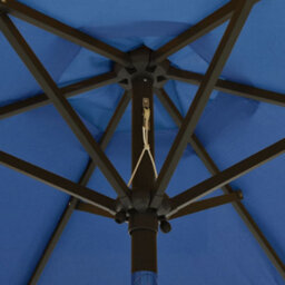 Berkfield Parasol With Led Lights Azure Blue 200X211 Cm Aluminium - thumbnail 5