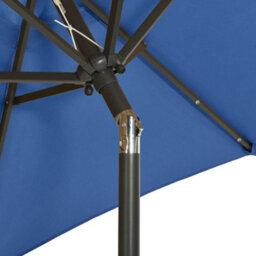 Berkfield Parasol With Led Lights Azure Blue 200X211 Cm Aluminium - thumbnail 6