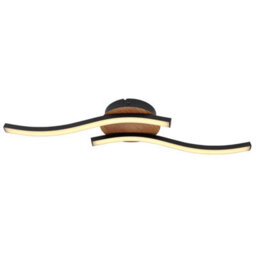 Luminosa Lighting Luminosa Evita Integrated Led Semi Flush Ceiling Light Black 2X Led 3000K - thumbnail 3