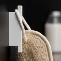 Cosmic Towel Hook, Robe Hook, Coat Hook, White Matt, Wall-Mounted, 3 Cm. The Grid Collection - thumbnail 2