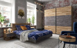 Impact Furniture Sideboard With Drawers Storage Dresser Cabinet Unit Light Oak Concrete Grey Modern Arica - thumbnail 7