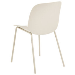 Beliani Set Of 2 Beige Plastic Dining Chairs - Deep Seat, Modern Contemporary Design For Dining Room - thumbnail 5
