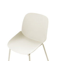 Beliani Set Of 2 Beige Plastic Dining Chairs - Deep Seat, Modern Contemporary Design For Dining Room - thumbnail 6