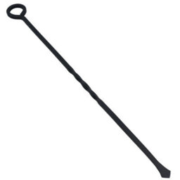 "AB Tools 21"" Loop Top Twisted Poker Fire Coal Wood Burner Black Steel Metal 550mm"