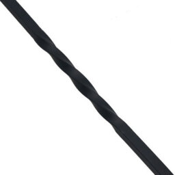"AB Tools 21"" Loop Top Twisted Poker Fire Coal Wood Burner Black Steel Metal 550mm" - thumbnail 2