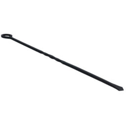 "AB Tools 21"" Loop Top Twisted Poker Fire Coal Wood Burner Black Steel Metal 550mm" - thumbnail 3