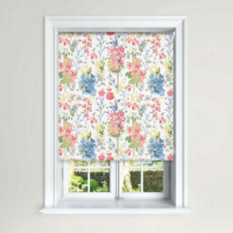 Lister Cartwright Olivia Bard Floral Blackout Roller Blind Easy Fit Child Safety Included (Kew Coral, 60Cm Width X 140 Cm Drop) - thumbnail 1