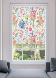 Lister Cartwright Olivia Bard Floral Blackout Roller Blind Easy Fit Child Safety Included (Kew Coral, 60Cm Width X 140 Cm Drop) - thumbnail 2