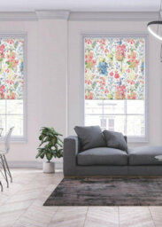 Lister Cartwright Olivia Bard Floral Blackout Roller Blind Easy Fit Child Safety Included (Kew Coral, 60Cm Width X 140 Cm Drop) - thumbnail 3