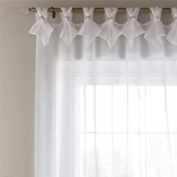 Luxury Living Linen Look Voile Tab Top Curtain Pair 147Cm X 274Cm White - thumbnail 3