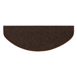 Floordirekt London Self Adhesive Edged Hard Wearing Carpet Stair Tread Mat For Indoor Stairs Semicircular Dark Brown 23.5 X 65 Cm - thumbnail 4