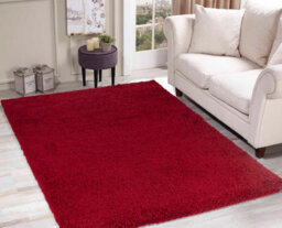 Desire Rugs Plain Living Room Shaggy Area Rugs Red 80X150 Cm - thumbnail 5