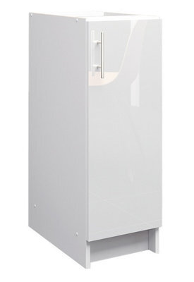 Jd Greta Kitchen Base Unit 300mm Storage Cabinet With Door Shelf 30Cm - White Gloss - image 1