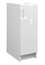 Jd Greta Kitchen Base Unit 300mm Storage Cabinet With Door Shelf 30Cm - White Gloss - thumbnail 1