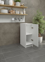 Jd Greta Kitchen Base Unit 300mm Storage Cabinet With Door Shelf 30Cm - White Gloss - thumbnail 2