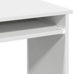 Berkfield Durable Desk With Shelves White 84X40X78 Cm Engineered Wood - thumbnail 8
