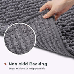 Camel Pink Anti-Slip Chenille Bath Mat 50X80Cm - Ultra-Soft & Absorbent - thumbnail 7