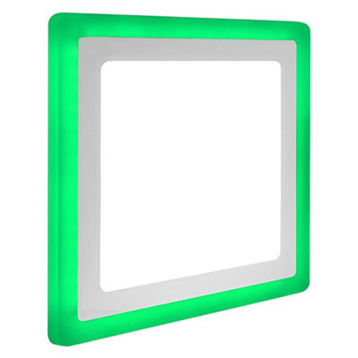 Long Life Lamps Company 18W Recessed Led Square Ring Panel Green - image 1