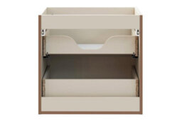 Impact Furniture Bathroom Vanity Unit 600mm Wall Sink Cabinet Floating Milled Drawers Beige Gold Luxury Retro Donna - thumbnail 6
