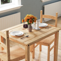 Lassic Vida Designs Corona 2 Seater Dining Set Solid Pine Wood With 2 Chairs - thumbnail 3