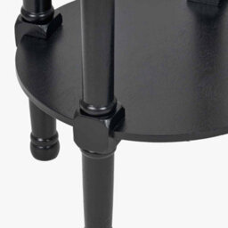 Pacific Lifestyle Heritage Round Black Wood Round Accent Table - thumbnail 8
