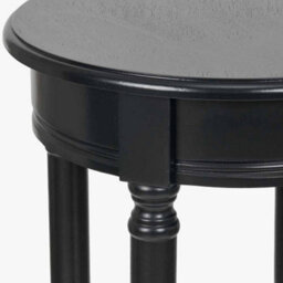 Pacific Lifestyle Heritage Round Black Wood Round Accent Table - thumbnail 7