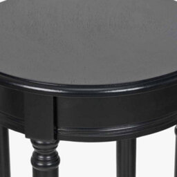 Pacific Lifestyle Heritage Round Black Wood Round Accent Table - thumbnail 6