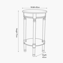 Pacific Lifestyle Heritage Round Black Wood Round Accent Table - thumbnail 2