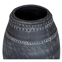Hill Interiors Etched Collection Tall Vase Black (32Cm X 25Cm X 25Cm) - thumbnail 2