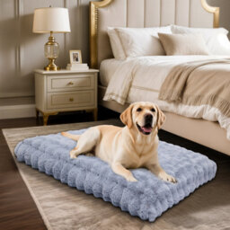 Bingopaw Grey Xl Ultra Plush Pet Beds Puppy Mattress, Washable Cover, 105X70X12Cm - thumbnail 9