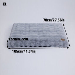 Bingopaw Grey Xl Ultra Plush Pet Beds Puppy Mattress, Washable Cover, 105X70X12Cm - thumbnail 2
