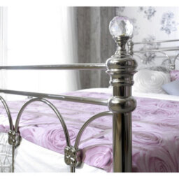 "Worcester 4Ft 6"" Double Boston Chrome Metal Bed Frame - (149Cm)" - thumbnail 3