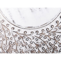 Beliani Co Side Table, Carved Off-White Finish, Compact Irregular Shape, 44 X 44 X 46 Cm - thumbnail 5