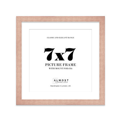 "7X7"" Bronze Picture Frame - 7X7"" Square Frame With 6X6"" Mount For 7X7""/6X6"" Pictures Art Deco Style Room Decor, 1 Pack" - image 1