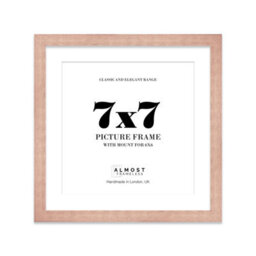 "7X7"" Bronze Picture Frame - 7X7"" Square Frame With 6X6"" Mount For 7X7""/6X6"" Pictures Art Deco Style Room Decor, 1 Pack"