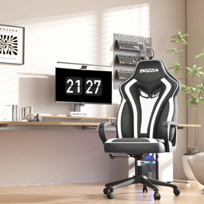 Onemill Gaming Chair With Led Lights,ergonomic Racing Style Recliner With Lumbar Support, Footrest - image 1