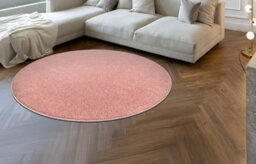 RugsX Eton Plus Circle Carpet Blush Pink, One-Color, Uniform, Plain Circle 200 Cm - thumbnail 5