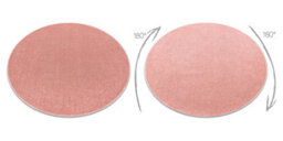 RugsX Eton Plus Circle Carpet Blush Pink, One-Color, Uniform, Plain Circle 200 Cm - thumbnail 3