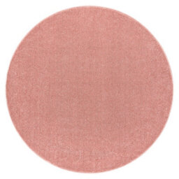 RugsX Eton Plus Circle Carpet Blush Pink, One-Color, Uniform, Plain Circle 200 Cm - thumbnail 2