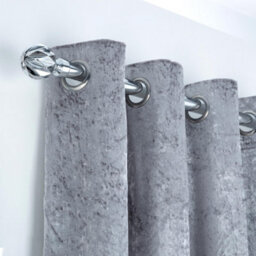 A.unique Home Geo Ball Metal Extendable Curtain Pole With Rings And Fittings (25/28mm) - Nickel, 70Cm - 120Cm  Approx - thumbnail 4