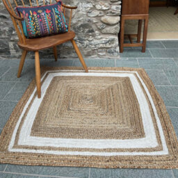 Second Nature Online Khidakee Square Border Natural Rug Hand Woven Jute / 150 Cm X 150 Cm - thumbnail 8