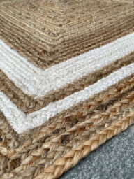 Second Nature Online Khidakee Square Border Natural Rug Hand Woven Jute / 150 Cm X 150 Cm - thumbnail 9