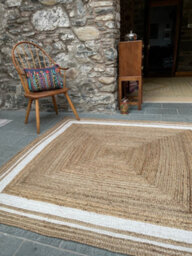 Second Nature Online Khidakee Square Border Natural Rug Hand Woven Jute / 150 Cm X 150 Cm - thumbnail 6