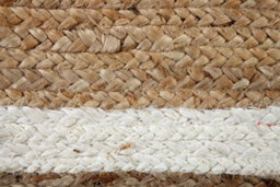 Second Nature Online Khidakee Square Border Natural Rug Hand Woven Jute / 150 Cm X 150 Cm - thumbnail 2